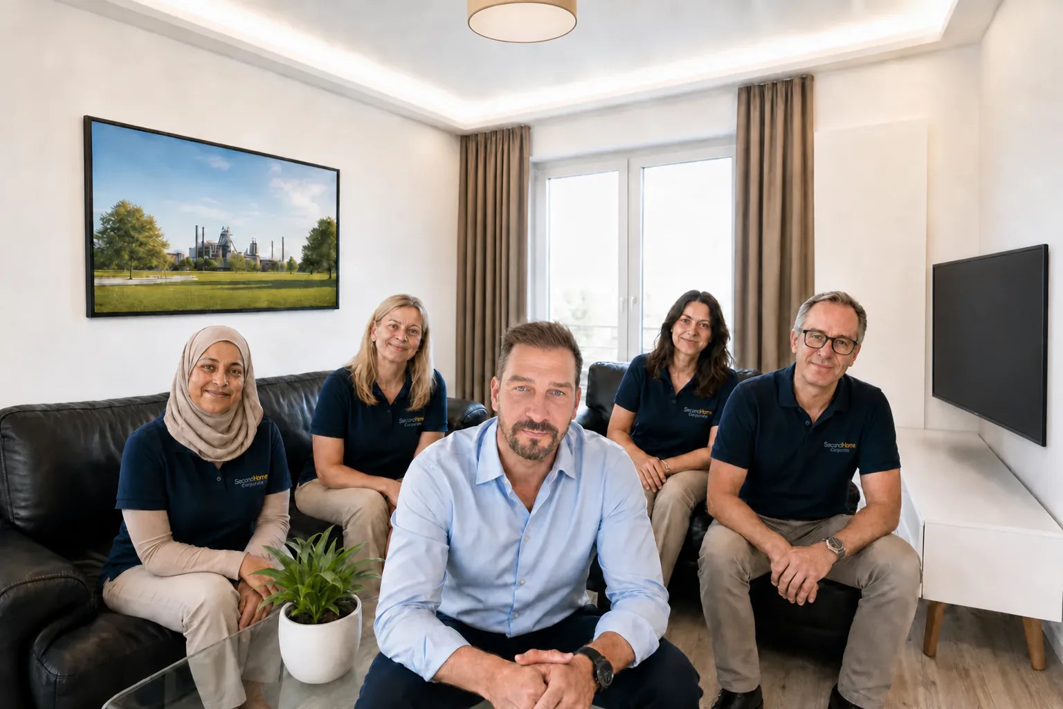 Das SecondHome Team in einem Komfort Apartment in Dortmund